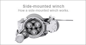 Side-mounted winch